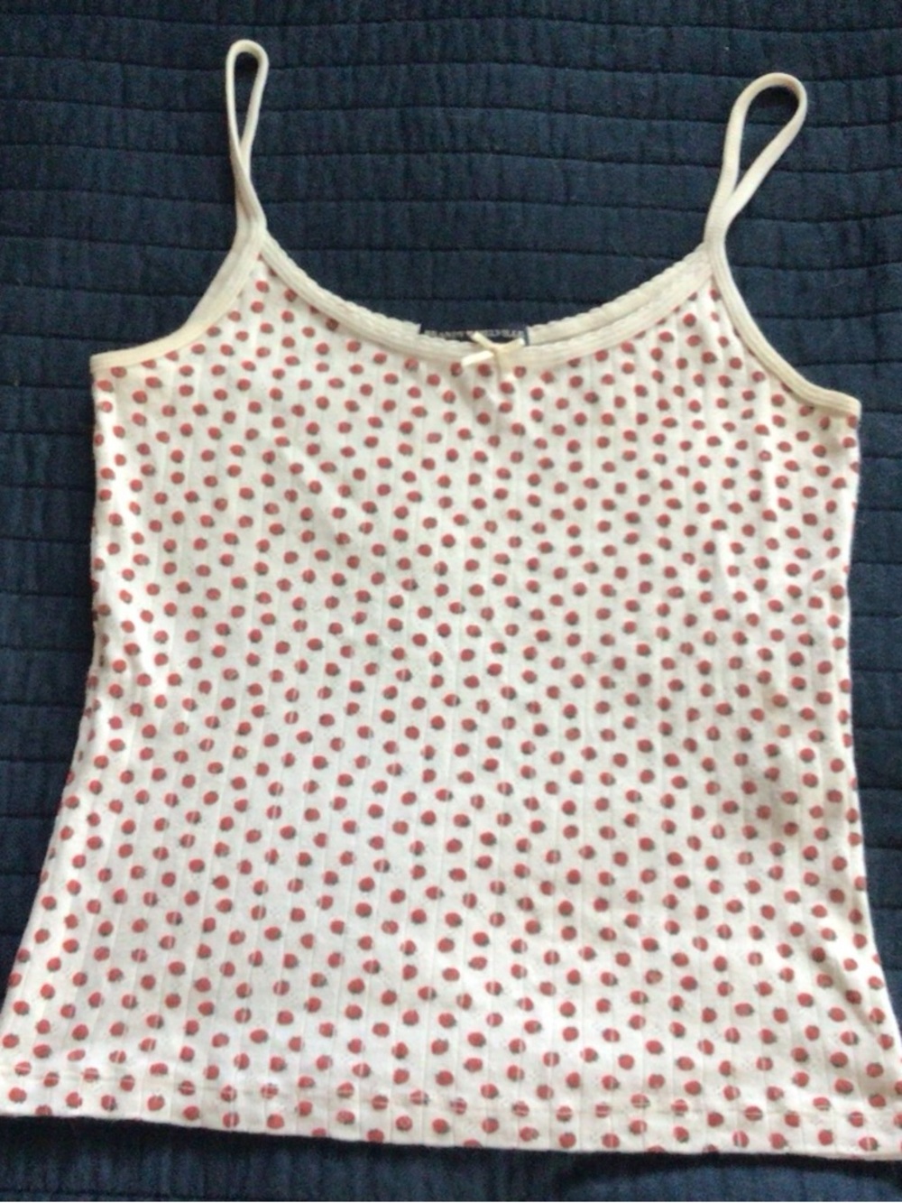 Brandy Melville Cream Cami with Red strawberries